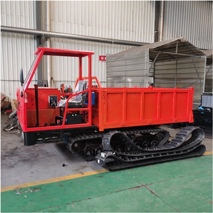 Transporteur sur chenilles avec excavatrice